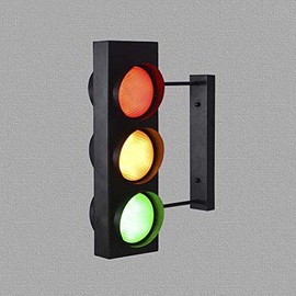 NIUYAO Remote Control Traffic Light Wall Light Retro Industrial Wall Lamp with Remote Control 6 Light 18.5'' H 5W Energy-Saving LED Wall Lamp in Black Finish Bulb Included(6 Light 18.5'' H) 424385