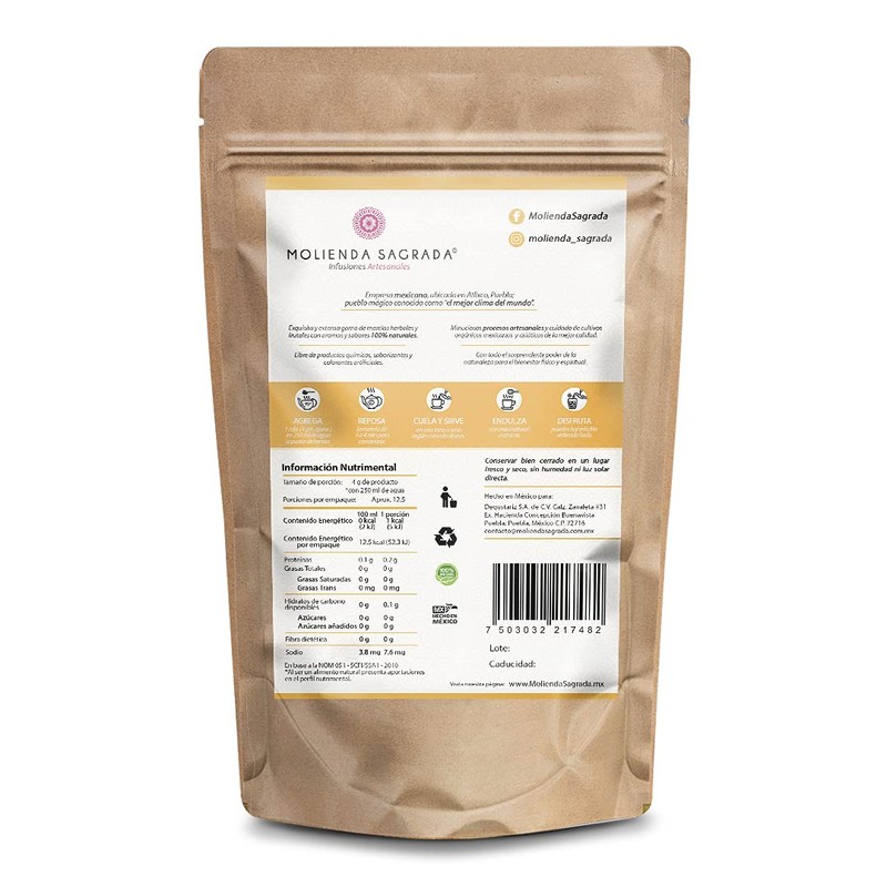 Molienda Sagrada, Té Cúrcuma Canela, 50 g, 1 piezas