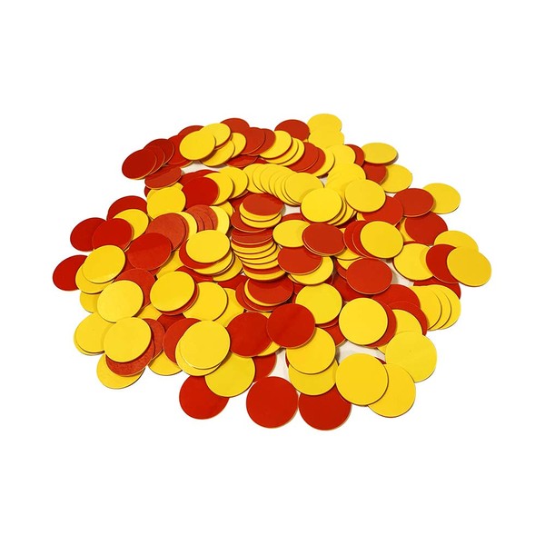 TOMMYHOME Plastic Two-Color Counter,Red/Yellow,Educational Equipment, Math Classroom Supplies, let Children