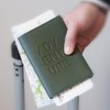 Passport Holder with Embossed Adventure, Travel Case, Travel Wallet, Document