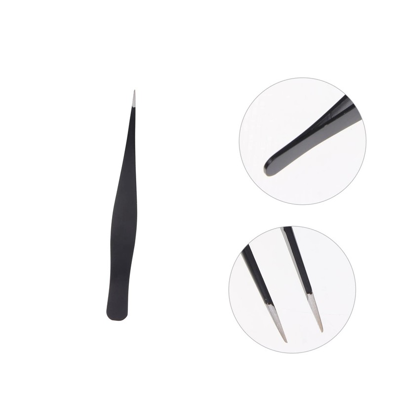 BIUDECO 6pcs Stainless Steel Eyelash Tweezers for Makeup Application Precision