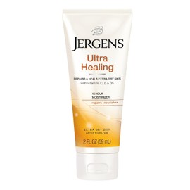 Jergens Ultra Healing Dry Skin Moisturizer; Crema Corporal; 2 Onzas; con mezcla HYDRALUCENCE; Proteínas de Seda y Extracto de Cítricos; para ayudar a Restaurar la Luminosidad de la Piel; 59mL