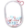 Clear Display Bag, Portable Figures Storage Case with Keychain, Mini