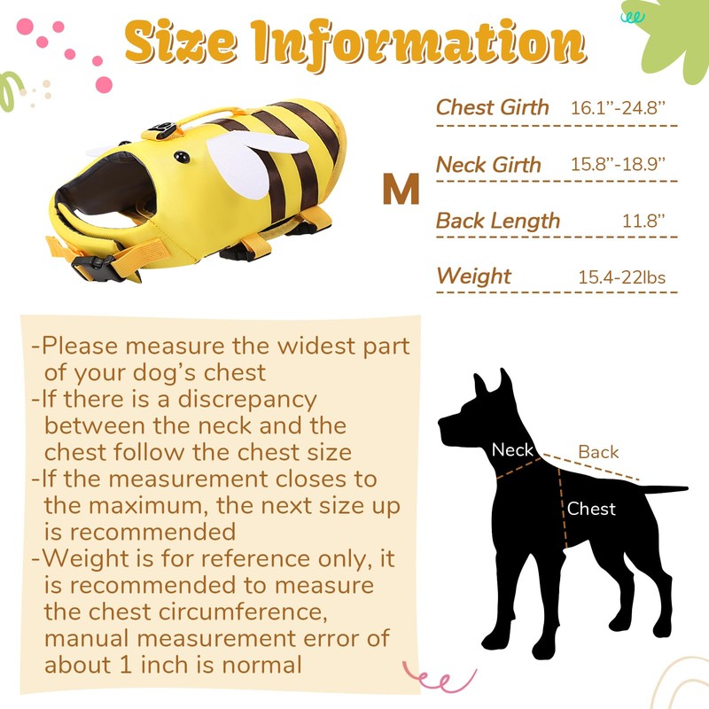 Relaxweex Dog Life Jacket Dog Life Vest for Swimming Boating