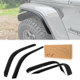 Front & Rear Fender Flares Compatible with 2020-2023 Jeep Wrangler Gladiator JT, Off-Road Wheel Flares Liner 4 PCS(Not fit Mojave and Rubicon)