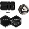 SHENKENUO Black Aluminum Metal Tire Valve Stem Air Caps Covers
