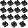 risingsaplings 15pcs 8 Pin DIP IC Sockets DIP8 IC Sockets Adapter Solder Type Socket