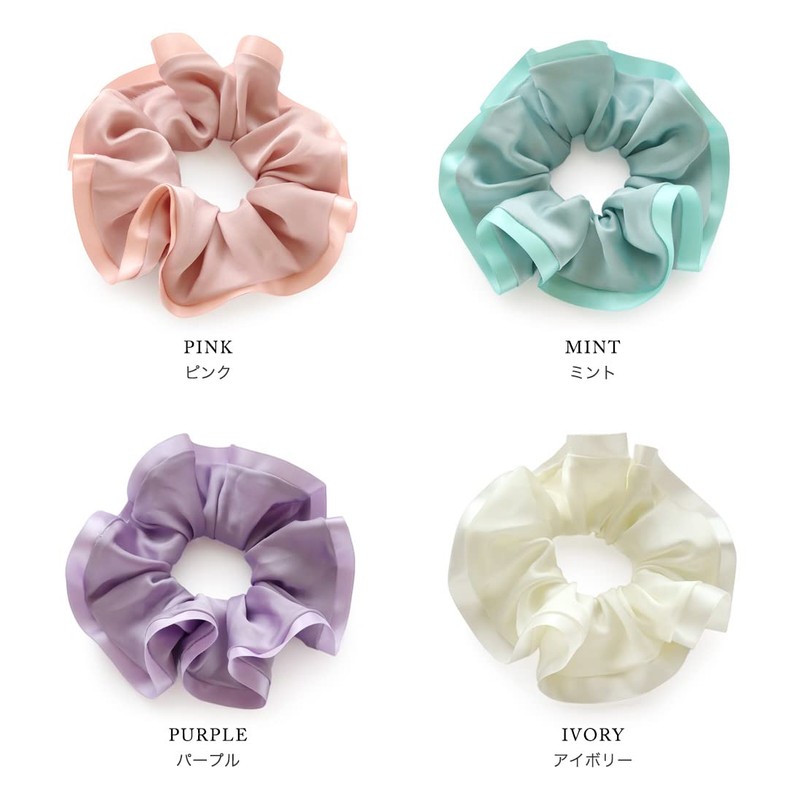 JewelVOX Scrunchie Hair Accessories, Hair Elastic, Piping, Satin, Stylish, Popular,