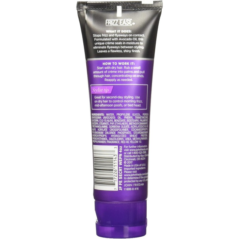 Frizz-Ease Secret Weapon Flawless Finishing Creme, 4-Ounce Tube by Frizz