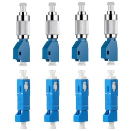 xunsomten-4PC FC Male to LC Female Hybrid Optical Fiber Convertor Adapter & 4PC LC Female to SC Male Hybrid Flange Singlemode 9/125 SM Optical Fiber Adapter Connector