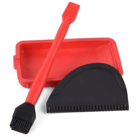 Non-Stick Silicone Glue Brush Wood Glue Applicator Kit with Brush,Tray,Spreader, Multifunctional Reusable Silicone Applicator Kit for Woodworking,Arts,Hobby,Crafts