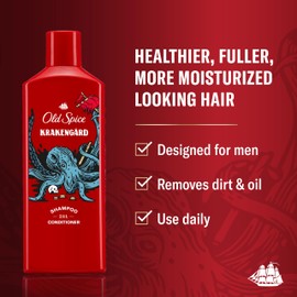 Old Spice Krakengard 2-in-1 Shampoo & Conditioner for Men, Healthier, Fuller, More Moisturized Looking Hair, 13.5 Fl Oz Each (Pack of 6)