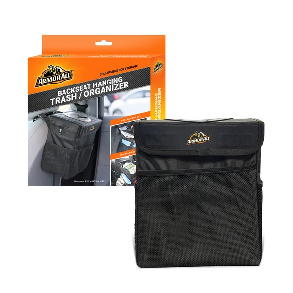Armor All Car Trash Can & Organizer, 2.63 Gallon Waterproof
