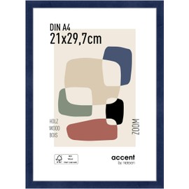 accent by nielsen Wooden Picture Frame Zoom 21 x 29.7 cm (A4) Dark Blue