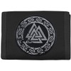 SONS OF ODIN Wallet with Sew-On Wotan's Knot Grey, black