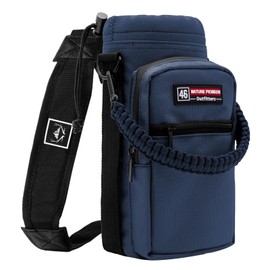 NATURE PIONEOR Insulated Water Bottle Holder with Shoulder Strap for 46oz Sports Water Jugs Bottles, Carrier/Pouch Sleeve for Outdoor Camping, Hiking,Gym