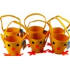 Gem Imports Set Of 6 Easter Chick Felt Fabric Buckets/Baskets