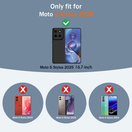 Gritup for Moto G Stylus 5G 2025 Case with Slide Camera Cover | 2-Pack HD Screen Protectors | 360° Rotating Metal Kickstand | MIL-Grade Shockproof Protection (Military Standard) | Olive Green