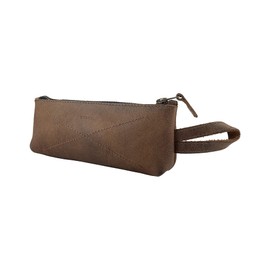 Hide & Drink, Leather Carry-On Toiletry Bag, Pencil Case, Cable Organizer, Travel Essentials, Handmade (Bourbon Brown)