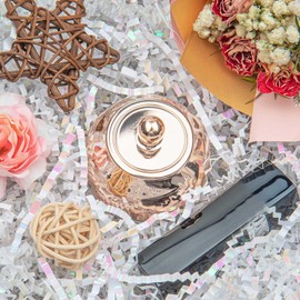 Caleihd Caleihd Crinkle Cut Paper Grass Cushion Paper Streamer for Christmas Wedding Birthday Bridesmaid Engagement Craft Gift Boxes Bags Filler Decoration 4.5oz Diamond White