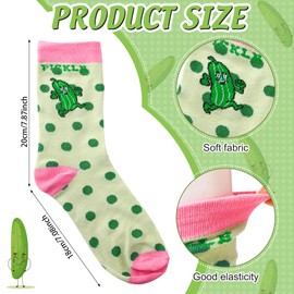 Croloose 12 Pairs Funny Pickle Socks Gift Novelty Dill Socks with Gift Box Crazy Crew Socks for Women Men Pickle Lovers Accessories Birthday Christmas Favors
