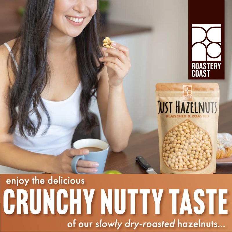 Roastery Coast Dry Roasted Hazelnuts | 3 LB | Unsalted