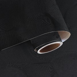 VaryPaper Black Peel and Stick Wallpaper Textured Embossed Geometric Wallpaper Black Contact Paper for Cabinets Waterproof Removable Self Adhesive Vinyl Wall Paper for Bedroom Bathroom 15.7''x78.7''