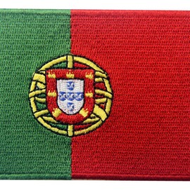 Portugal Flag Embroidered Emblem Portuguese Iron On Sew On National Patch