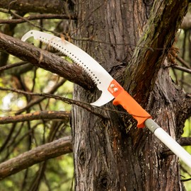 14inch Light Weight Manual Pruning Saw with Sharpened Hooks Ends for Hand & Extension Pole Use (EXTENSION POLE SOLD SEPARATELY) EZ Smart Pruning Saw