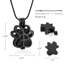 Pet Cremation Jewellery for Dog/Cat Paw Stainless Steel Memorial Locket Urn Necklace with Hollow Urn Cremation Jewellery for Ashes, Stainless Steel, No Gemstone