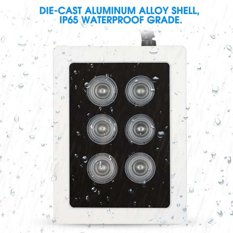 Vikye Surveillance Accessory IP65 Waterproof 6cs High-Power Infrared Lights CCTV