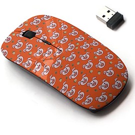 2.4G Wireless Mouse with Cute Pattern Design for All Laptops and Desktops with Nano Receiver - Childish Funny Animals Cute
