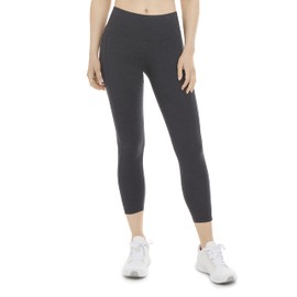 Energy Zone Women's Cotton Stretch 7/8 Legging with Pocket, Charcoal Heather, Medium