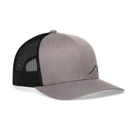 Wave Hat - Ocean Trucker Hat Baseball Cap Snapback Surf Beach Hat (Grey/Black)