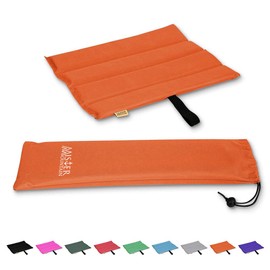 Mister Mountain® Outdoor Insulated Seat Cushion, 31 x 35 x 1.2 cm, Easy to Fold & Washable, Thermal Cushion, Seat Pad with Bag, Seat Cushion for Protection against Cold, Damp, Dirt & Heat, Orange
