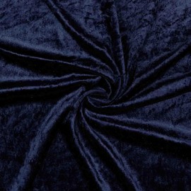 VmG-Store Crushed Velvet Fabric 2 m x 145 cm for Sewing, No Sold by the Metre, Shiny Stretch Velvet for Curtains, Curtains, Stage, Costume, Dress, Clothing, Tablecloth, Decorative Fabric (003 Navy)