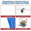 PENNZONI Drum Shield Deflector Panel w/ Chrome Connectors