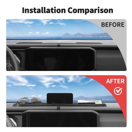 JWWY for Jeep JL Phone Holder Mount with Storage Tray Central Dashboard Phone Mount with Storage Bin for 2024 Jeep Wrangler JL JLU & Gladiator JT 4xe Interior Accessories