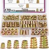 Taiss 170 Pieces Screw-In Nut Kits, 6 Sizes M4/M5/M6/M8 Drive-In