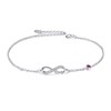 Infinity Anklet Sterling Silver 925 Women's Adjustable Infinity Anklet with
