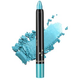 Jutqut Eyeshadow Pen Blue, Shimmer Eyeshadow Eyeliner Stick, Crayon Pearlescent Creamy Texture, Durable Eyeshadow Pencil, Eye Highlighter, Eyeshadow Pencil and Non-Blooming Highlighting, 11