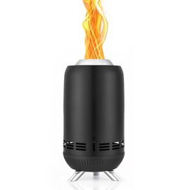 7 Inch Tabletop Fire Pit with Stand Smokeless 304 Stainless Steel Fire Pit for Camping Outdoor & Patio-Wood Burning or Pellet Fueled Portable Bonfire