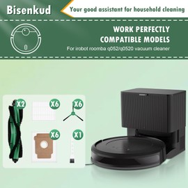 21 Pcs Replacement Parts for irobot Roomba Q052 - Vac 2 Robot Vacuum + AutoEmpty Dock, Accessory Kit include 2 Roller Burshs, 6 Filters, 6 Dust bags, 6 Side Brushs and 1 Cleaning Tool