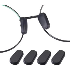 Gdnmpat 10 Pairs Black Silicone Eyeglass Nose Pad Covers – Anti-Slip, Soft Repair Pads (