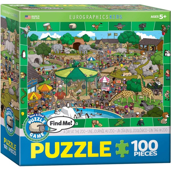 A Day at the Zoo - Spot and Find Puzzle,