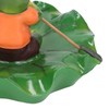 Simulation Resin Floating Lotus Leaf Frogs Ornament Fish Pond Fountain