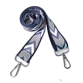 Shoulder Strap Colourful Adjustable Shoulder Strap for Shoulder Bag Tote Bags and Handbags DIY Accessories Shoulder Strap, Blue and grey