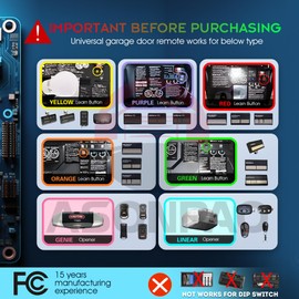 2 for 890MAX/956EV Universal Liftmaster Chamberlain Garage Door Opener Remote 3-Years-Warranty