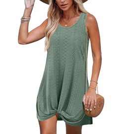 BKRIVE Beach Vacation Essentials Summer Dresses for Women 2025 Women’s Swimsuits Bathing Suit Cover Up Sundresses GreyishGreen M
