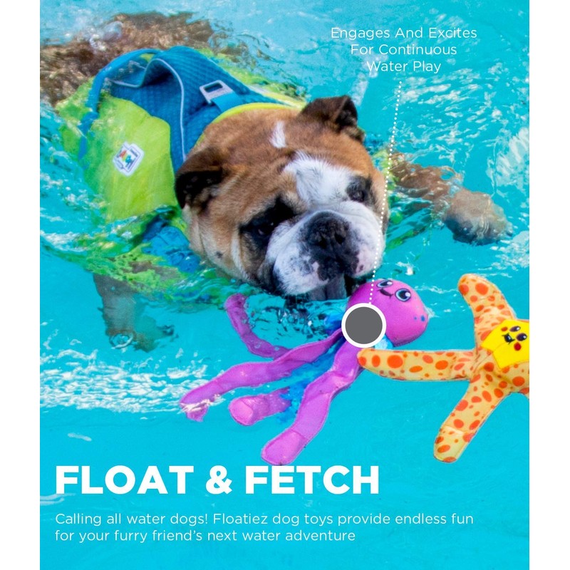 Outward Hound Floatiez Starfish Floating Dog Toy, Medium